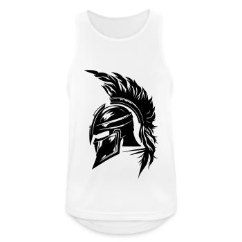 Casque Spartan Gladiator Sparta - Débardeur respirant Homme - blanc - Devant - Nick (188cm)