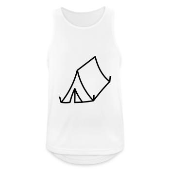 Zelt - Männer Tank Top atmungsaktiv - Weiß - Vorne - Nick (188cm)
