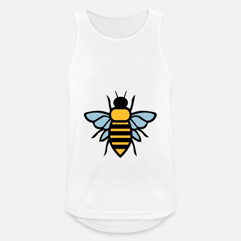 bee - Men's Breathable Tank Top - white