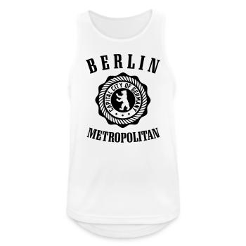 BERLIN METROPOLITAN CITY - Débardeur respirant Homme - blanc - Devant - Nick (188cm)