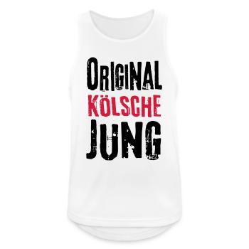 Kölsche Jung Original Kölner Junge Karneval Köln - Männer Tank Top atmungsaktiv - Weiß - Vorne - Nick (188cm)