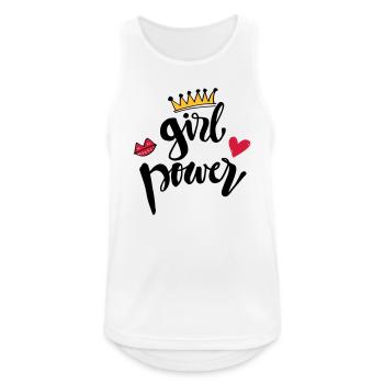Girl Power - Men's Breathable Tank Top - white - Front - Nick (188cm)