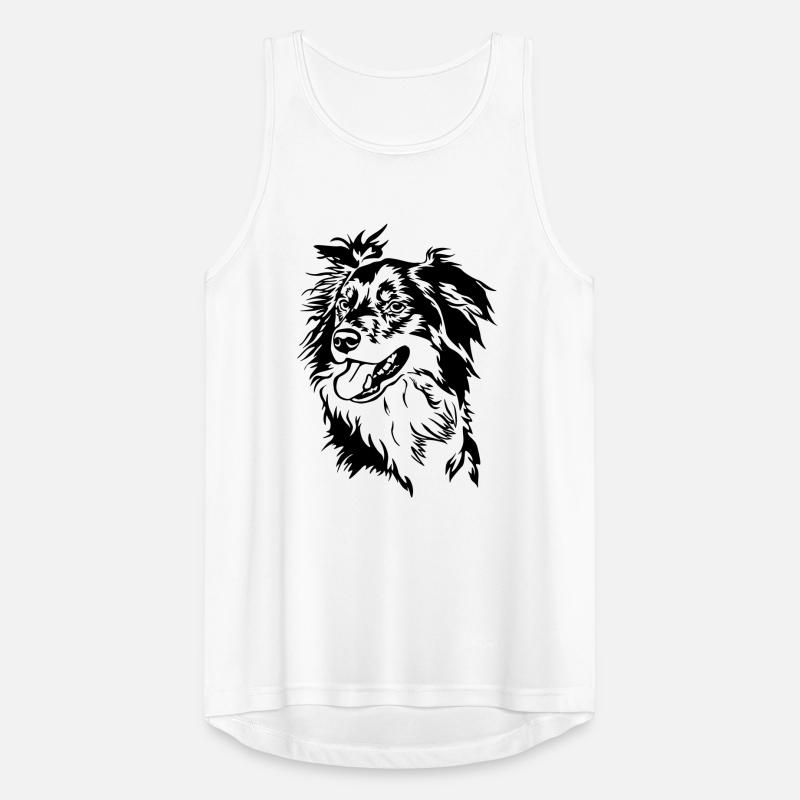 Border Collie head Men's Breathable Tank Top