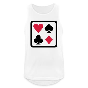 poker - Débardeur respirant Homme - blanc - Devant - Nick (188cm)