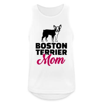 Boston Terrier - Männer Tank Top atmungsaktiv - Weiß - Vorne - Nick (188cm)