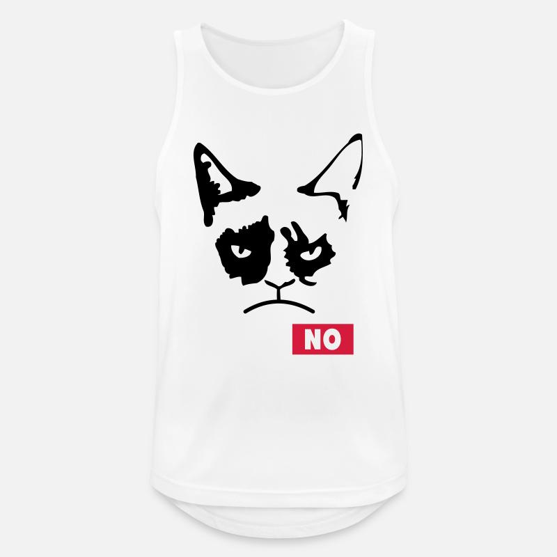 Grumpy Cat - Herre tanktop åndbar - hvid