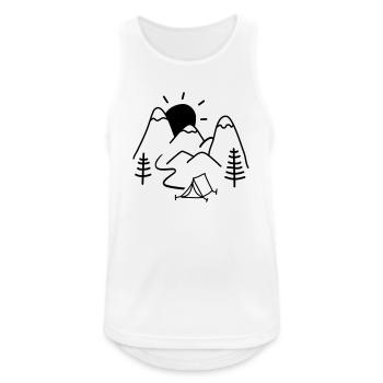 camping - Men's Breathable Tank Top - white - Front - Nick (188cm)