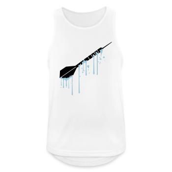 wet drops graffiti spray logo cool play darts - Men's Breathable Tank Top - white - Front - Nick (188cm)