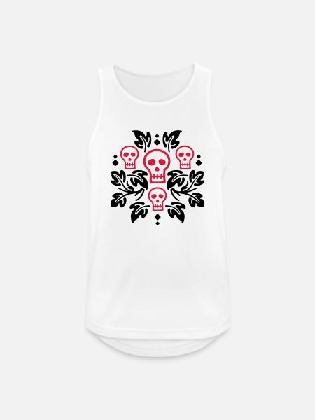 Day of the Dead Skulls - Men's Breathable Tank Top - white
