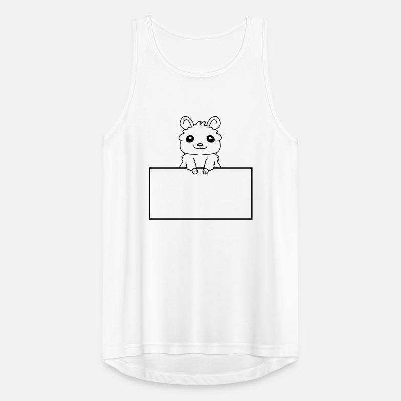 Text einfügen Schild Hamster Männer Tank Top atmungsaktiv