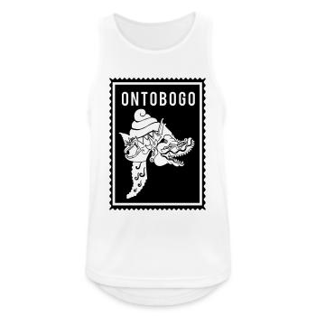 Ontobogo - Wayang - Männer Tank Top atmungsaktiv - Weiß - Vorne - Nick (188cm)