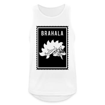 Brahala - Wayang - Männer Tank Top atmungsaktiv - Weiß - Vorne - Nick (188cm)