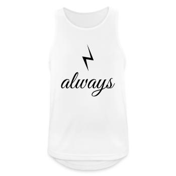 always - Männer Tank Top atmungsaktiv - Weiß - Vorne - Nick (188cm)