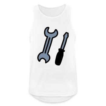 tools - Men's Breathable Tank Top - white - Front - Nick (188cm)