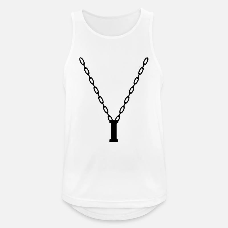 Buchstabenkette Initial I - Männer Tank Top atmungsaktiv - Weiß