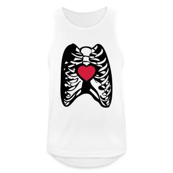 Skeul menschliche Skelett menschliche Herz - Männer Tank Top atmungsaktiv - Weiß - Vorne - Nick (188cm)