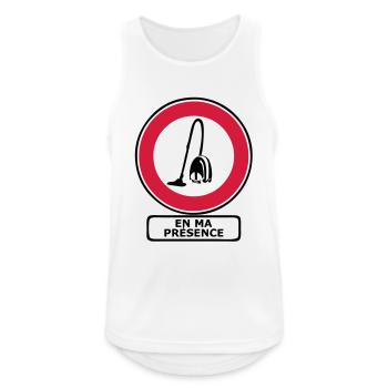 Vakuum verboten Präsenz - Männer Tank Top atmungsaktiv - Weiß - Vorne - Nick (188cm)