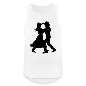dance country - Men's Breathable Tank Top - white - Front - Nick (188cm)
