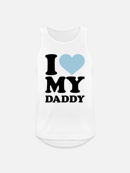 I love my Daddy - Männer Tank Top atmungsaktiv - Weiß
