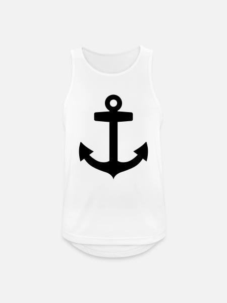 Anker - Männer Tank Top atmungsaktiv - Weiß