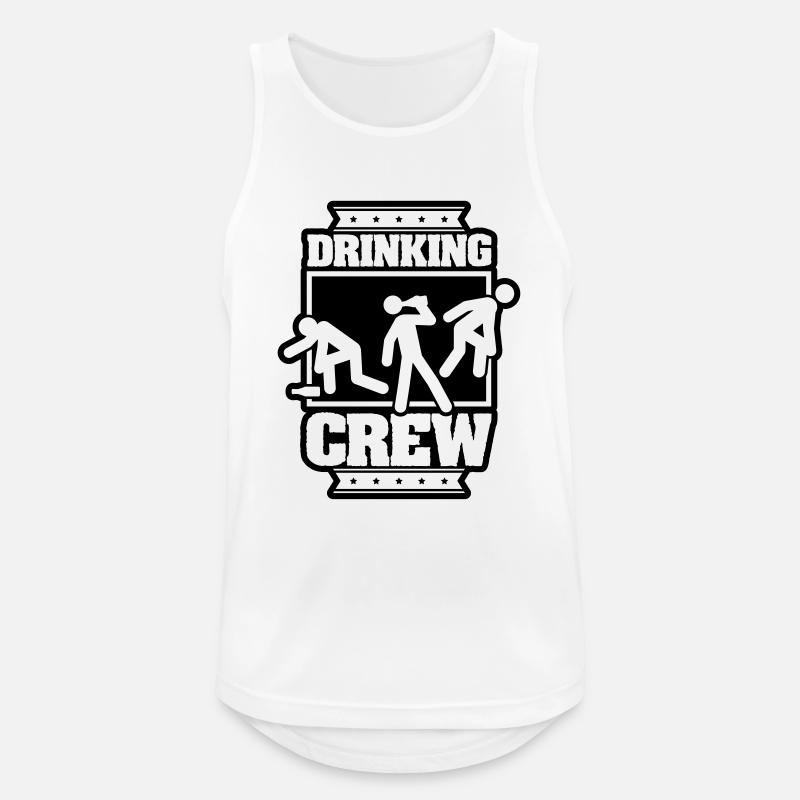 drinking_crew_fr1 - Männer Tank Top atmungsaktiv - Weiß