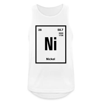 Nickel Element im Periodensystem - Männer Tank Top atmungsaktiv - Weiß - Vorne - Nick (188cm)