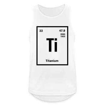 Titanium Element im Periodensystem - Männer Tank Top atmungsaktiv - Weiß - Vorne - Nick (188cm)