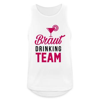 Braut Drinking Team - Team Braut - Männer Tank Top atmungsaktiv - Weiß - Vorne - Nick (188cm)