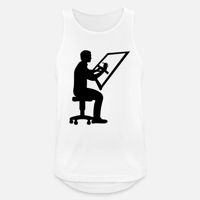 Draftsman - Men's Breathable Tank Top - white