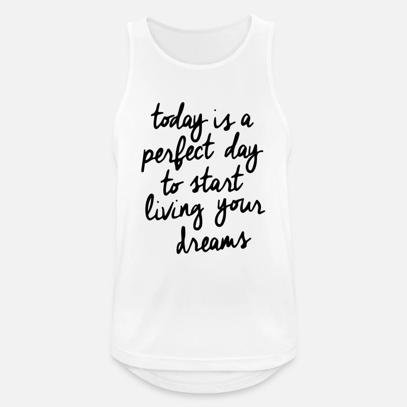 Today is a perfect day! - Männer Tank Top atmungsaktiv - Weiß