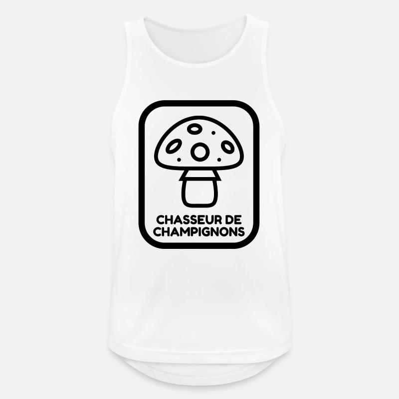 Chasse aux champignons / Champignon / Cueillette - Débardeur respirant Homme - blanc
