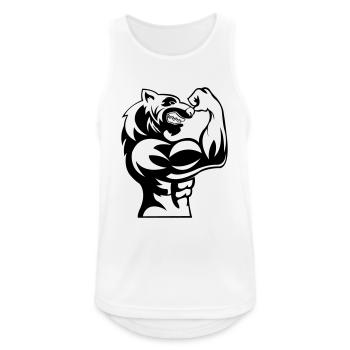 strong_wolf_001 - Men's Breathable Tank Top - white - Front - Nick (188cm)