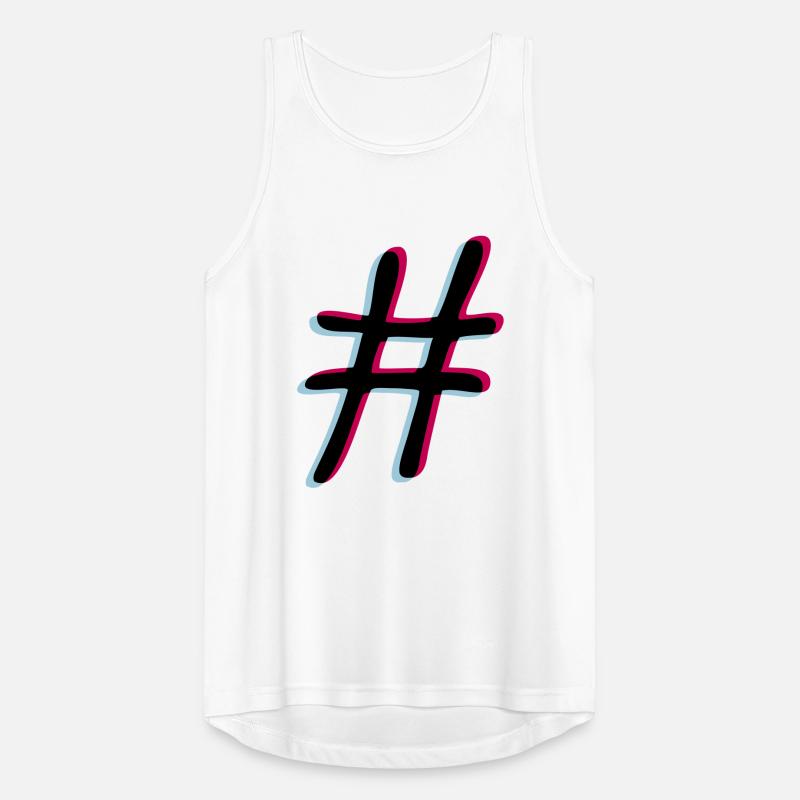 3D Effekt Hashtag Männer Tank Top atmungsaktiv