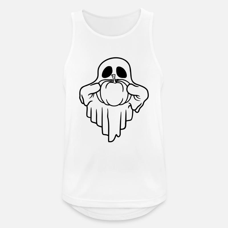 Halloween Kürbis Geist Comic - Männer Tank Top atmungsaktiv - Weiß