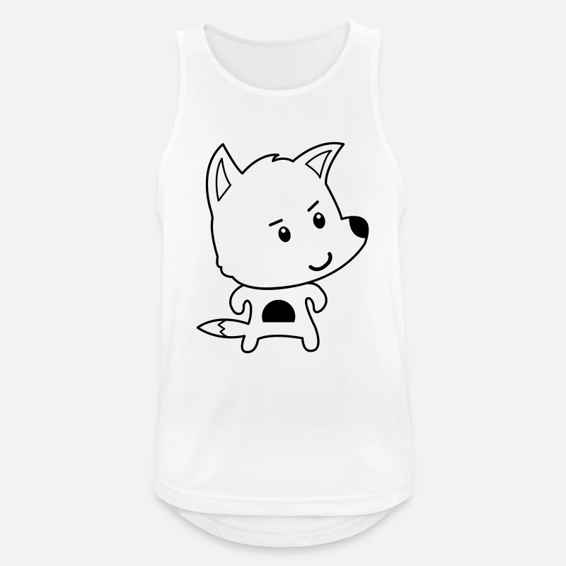 fuchs comic - Männer Tank Top atmungsaktiv - Weiß