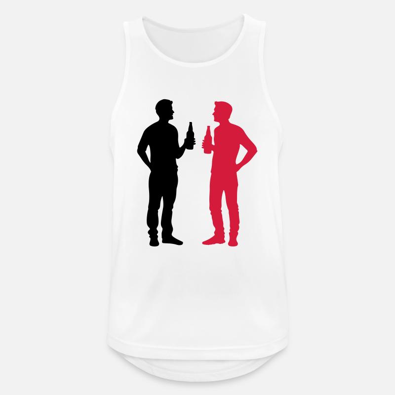 Team Drinking Mannschaft - Männer Tank Top atmungsaktiv - Weiß