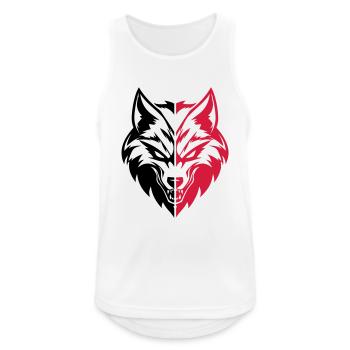 Wolf Head Icon - Men's Breathable Tank Top - white - Front - Nick (188cm)