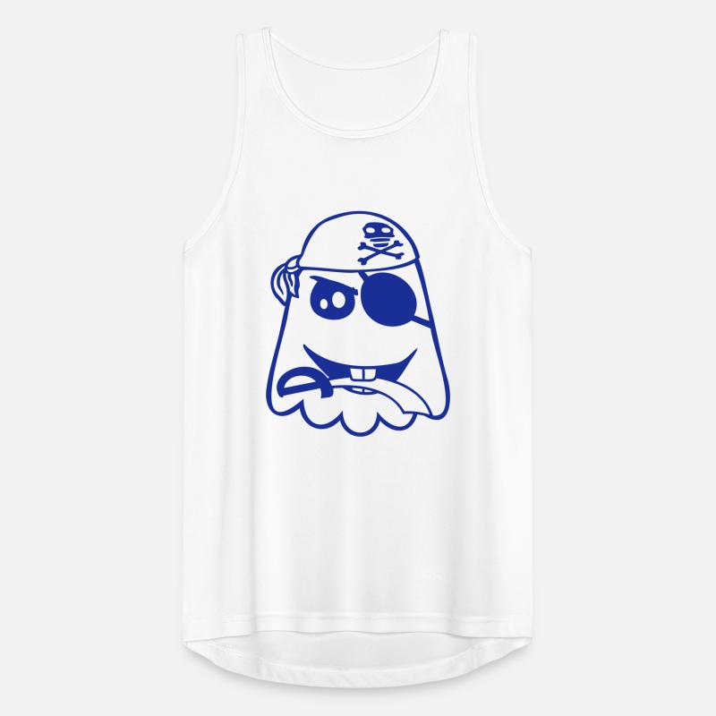 Pirate Ghost Funny Evil Ghost Halloween Fun Men's Breathable Tank Top