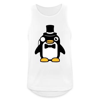 Pingouin Gentleman Sir M. Monocle Haut de Forme - Débardeur respirant Homme - blanc - Devant - Nick (188cm)