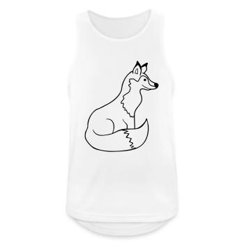 Fox Red Fox Wild Animal Clever Forest Inhabitants - Men's Breathable Tank Top - white - Front - Nick (188cm)