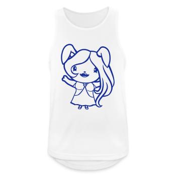 Hase Mädchen Hübsch Frau Häsin Winkt Lange Haare - Männer Tank Top atmungsaktiv - Weiß - Vorne - Nick (188cm)