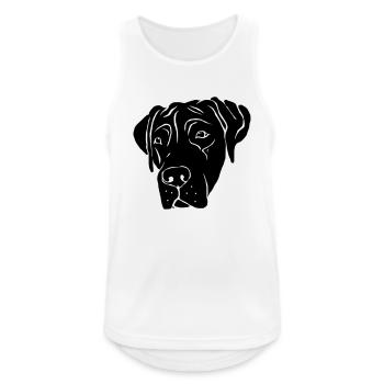 Presa Canario - Débardeur respirant Homme - blanc - Devant - Nick (188cm)