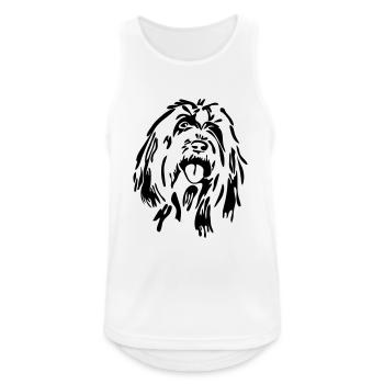 Bearded Collie chien de berger chien Wilsigns - Débardeur respirant Homme - blanc - Devant - Nick (188cm)