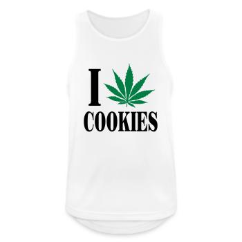 I love cookies - Männer Tank Top atmungsaktiv - Weiß - Vorne - Nick (188cm)