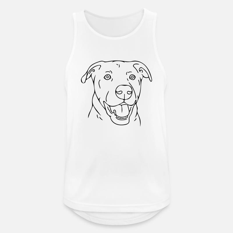 dog - Men's Breathable Tank Top - white