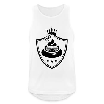 shit logo - Männer Tank Top atmungsaktiv - Weiß - Vorne - Nick (188cm)