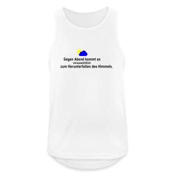 Himmel runter - Männer Tank Top atmungsaktiv - Weiß - Vorne - Nick (188cm)
