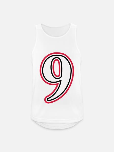 9 Number number - Men's Breathable Tank Top - white