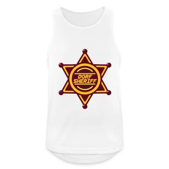 Dorf Sheriff | Farben änderbar - Männer Tank Top atmungsaktiv - Weiß - Vorne - Nick (188cm)