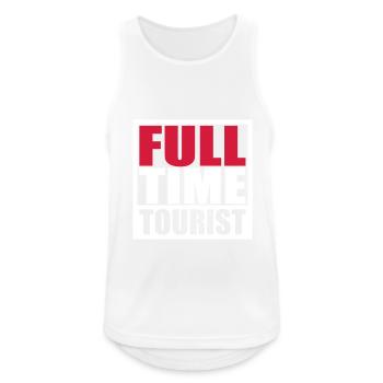 Full Time Tourist | Color changeable - Men's Breathable Tank Top - white - Front - Nick (188cm)